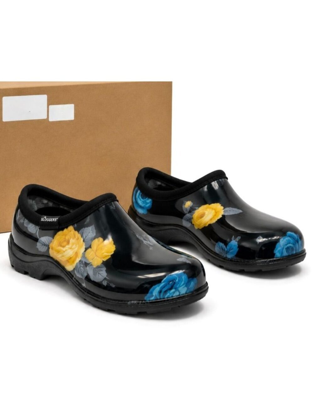 Sloggers Flower Power Waterproof Garden Rain Shoes Women's 9 Floral USA